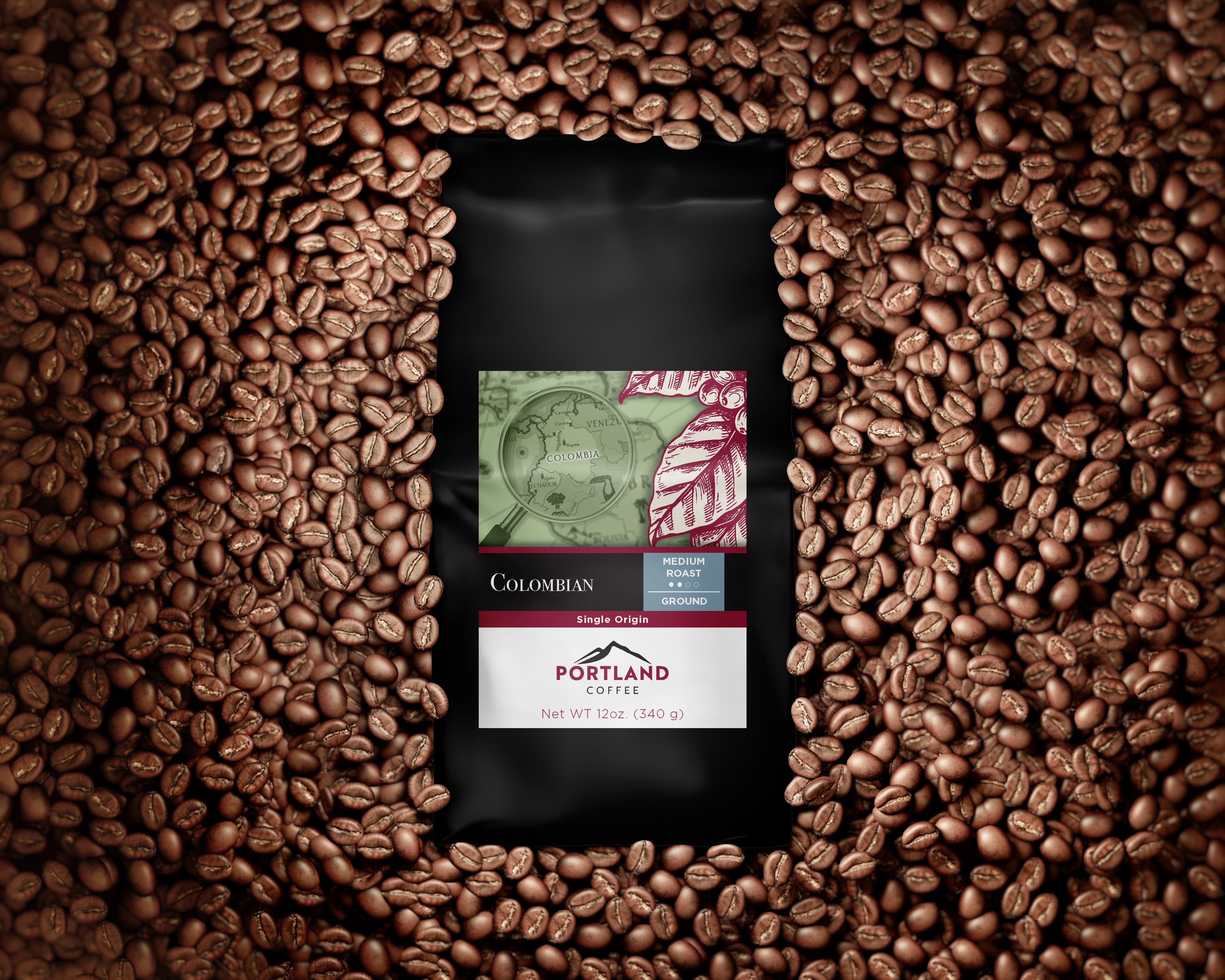 Black Mountain Roast 250g Pink Bourbon Medium Roast Columbian Ground Coffee